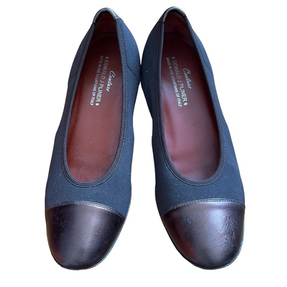 Donald J. Pliner Couture Women's Leather Flat Ballet Shoes Slip-On 2 Tone Sz 6.5 - Picture 2 of 8